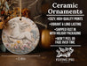 a ceramic ornament with a white horse on it