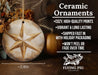 a christmas ornament with a star on it