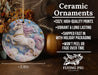 a ceramic ornament with a unicorn on it