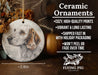 a ceramic ornament with a picture of a dog