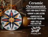 a ceramic ornament with a star design on it
