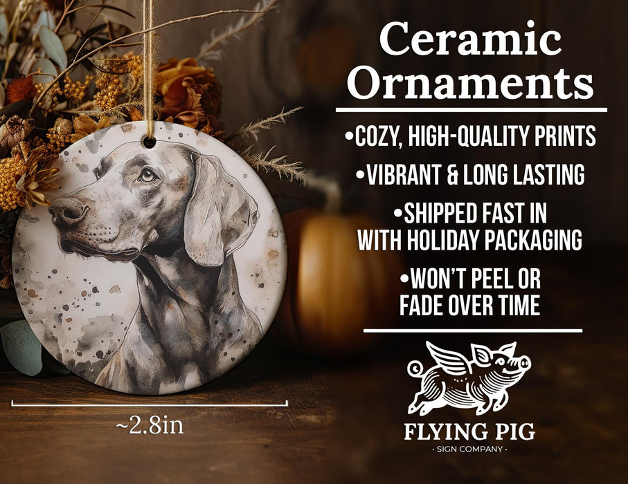 a ceramic ornament with a dog on it