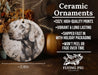 a ceramic ornament with a dog on it