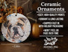 a ceramic ornament with a picture of a dog on it