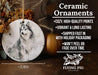 a ceramic ornament with a picture of a dog