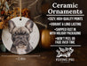 a ceramic ornament with a picture of a dog on it