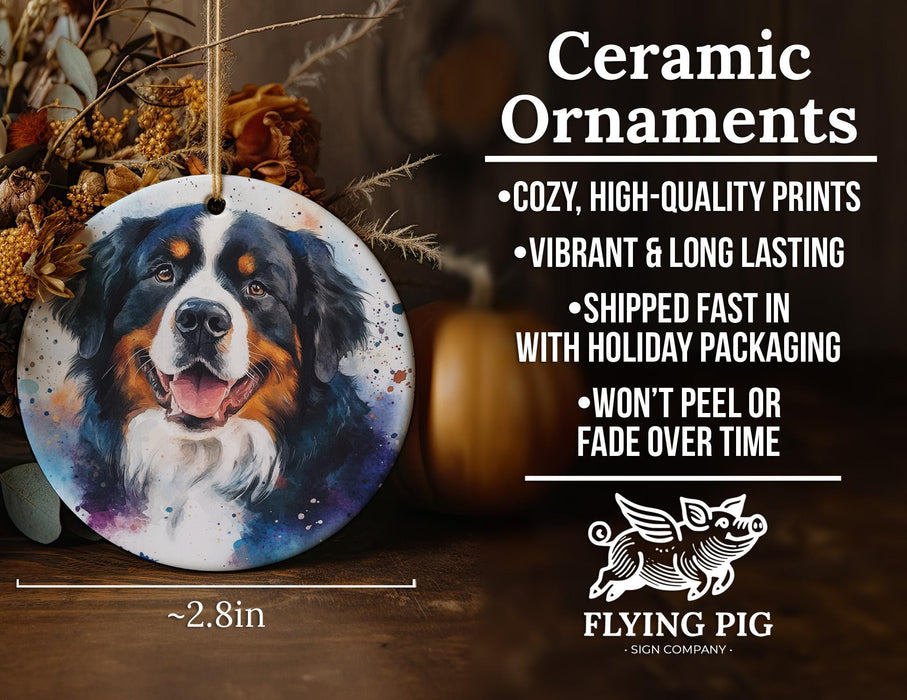 a ceramic ornament with a picture of a dog