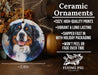 a ceramic ornament with a picture of a dog