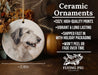 a ceramic ornament with a picture of a dog