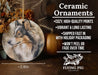 a ceramic ornament with a picture of a dog on it