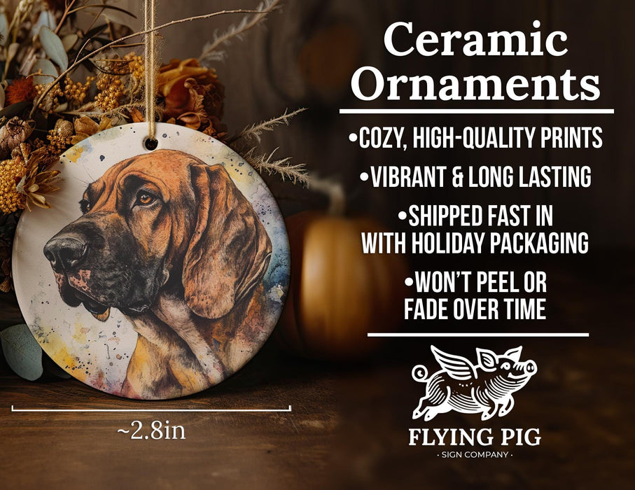 a ceramic ornament with a dog on it