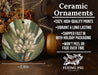 a ceramic ornament with a bunch of flowers on it
