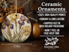 a ceramic ornament with flowers on it