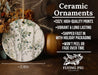 a ceramic ornament sitting on top of a wooden table