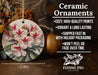 a ceramic ornament with flowers on it