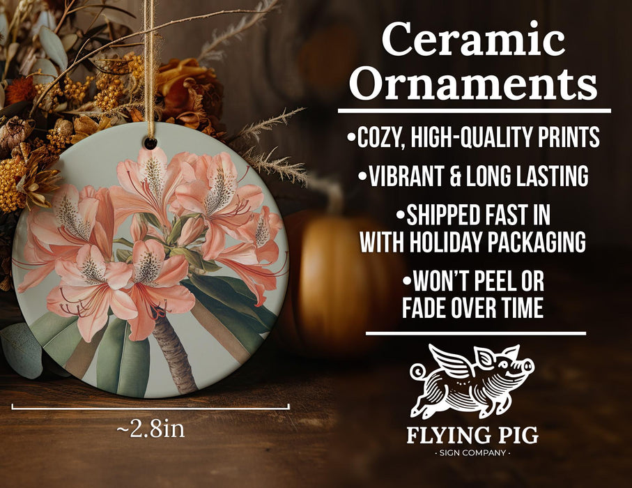 a ceramic ornament with flowers on it