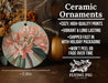 a ceramic ornament with flowers on it