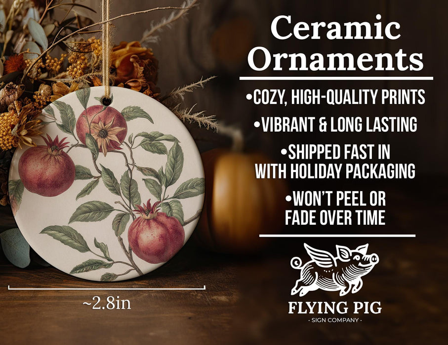 a ceramic ornament sitting on top of a wooden table