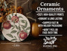 a ceramic ornament sitting on top of a wooden table