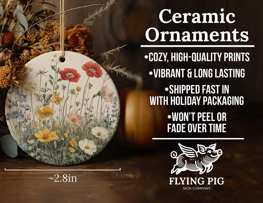 a ceramic ornament with flowers on it