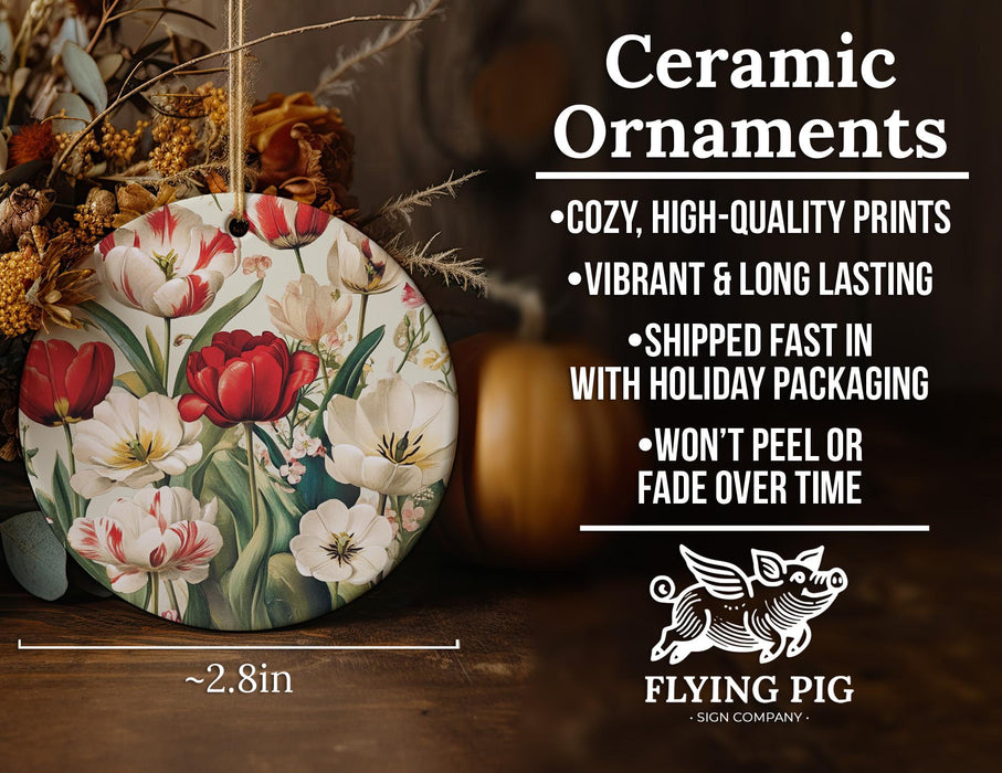 a ceramic ornament with flowers on it