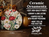 a ceramic ornament with flowers on it