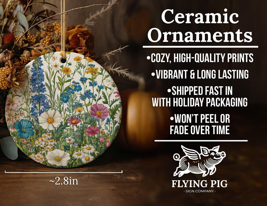 a ceramic ornament with flowers on it