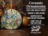 a ceramic ornament with flowers on it