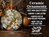 a ceramic ornament with flowers on it