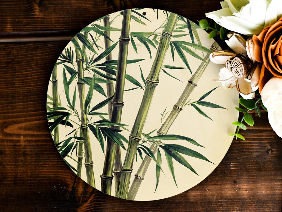 a picture of a bamboo plant on a plate