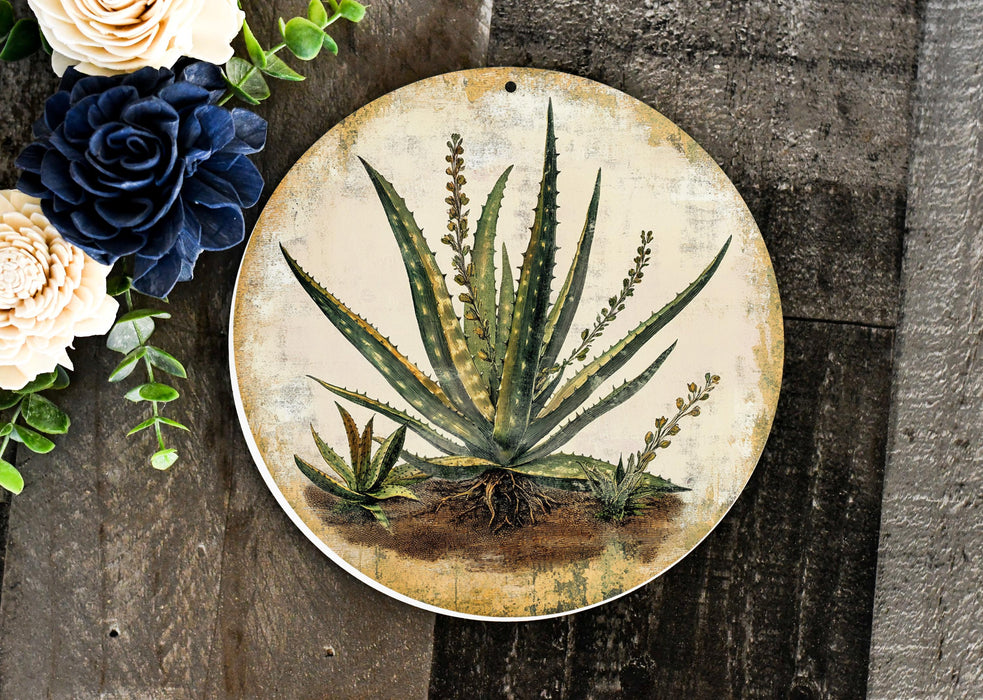 a plate with a picture of a plant on it