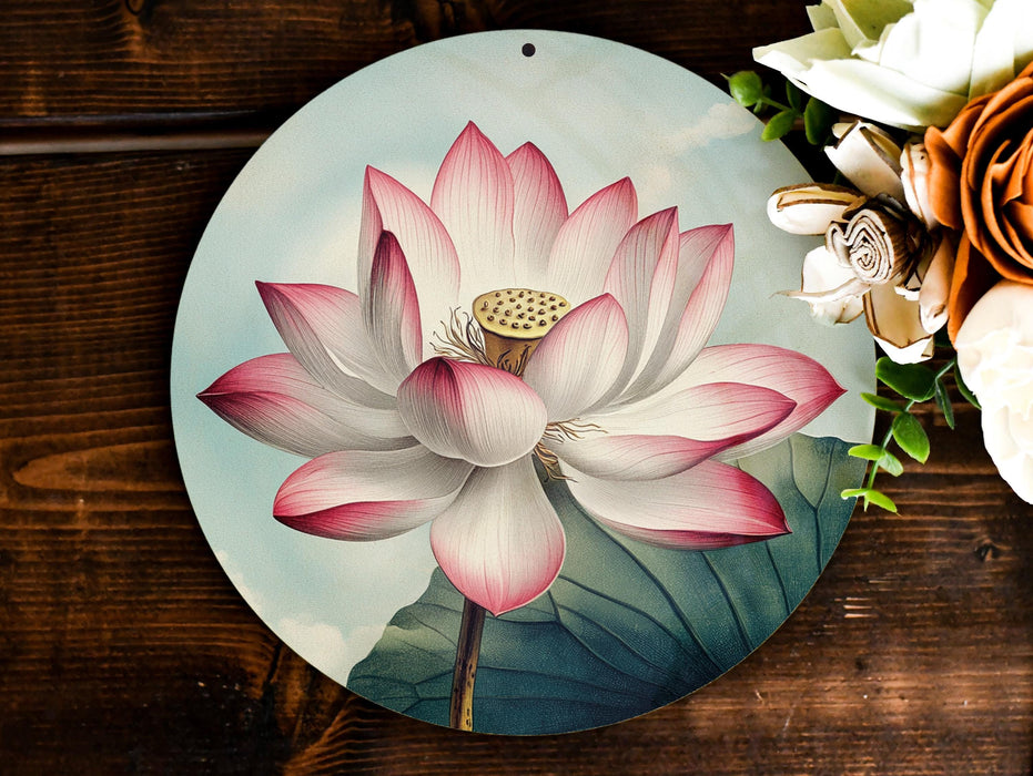 a picture of a flower on a plate