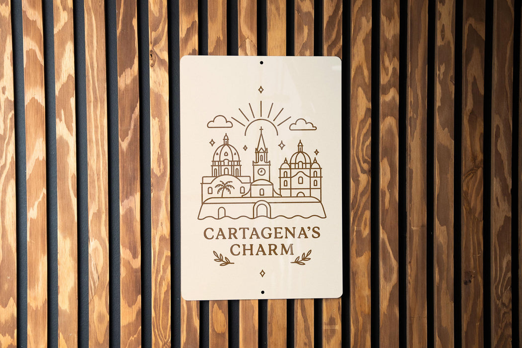 a wooden wall with a sign on it