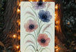 Vertical Metal Wall Art | Watercolor Anemones & Ornamental Grasses | Modern Botanical Home Decor | 1:4 Ratio Metal Sign