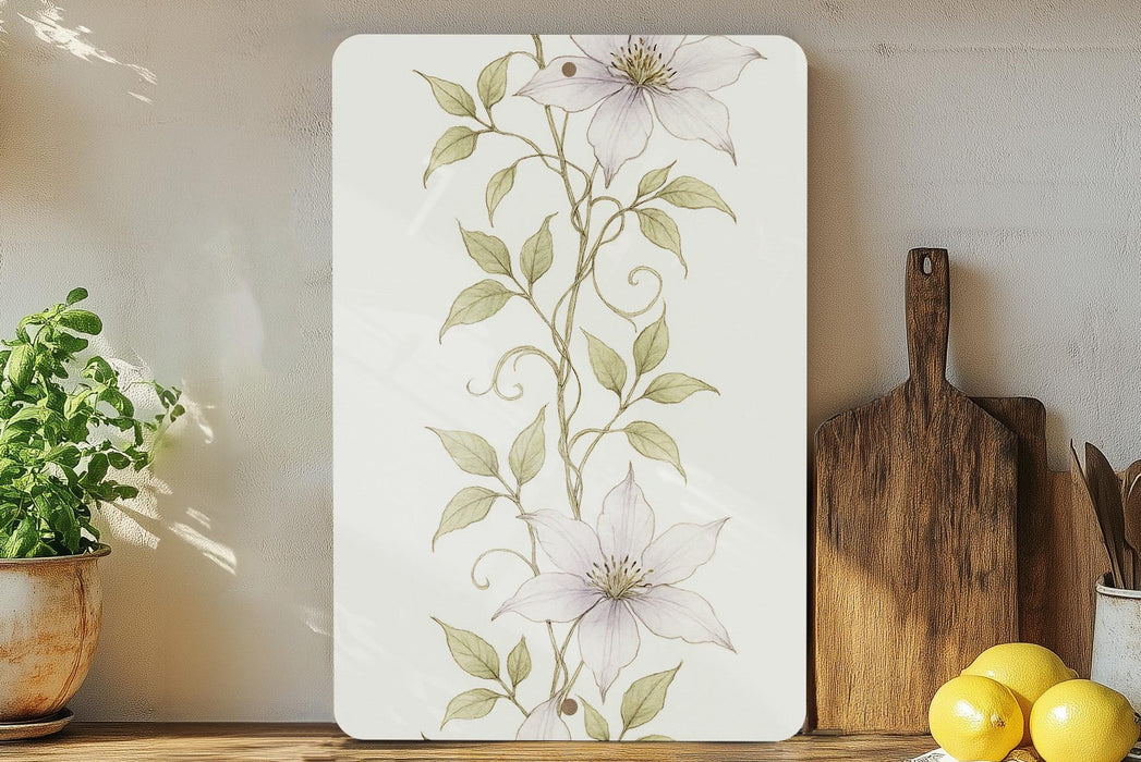 a painting of flowers on a white background