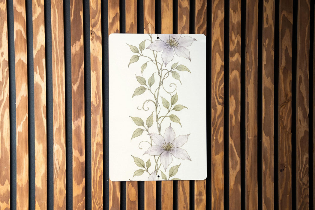 a picture of a flower on a wooden wall