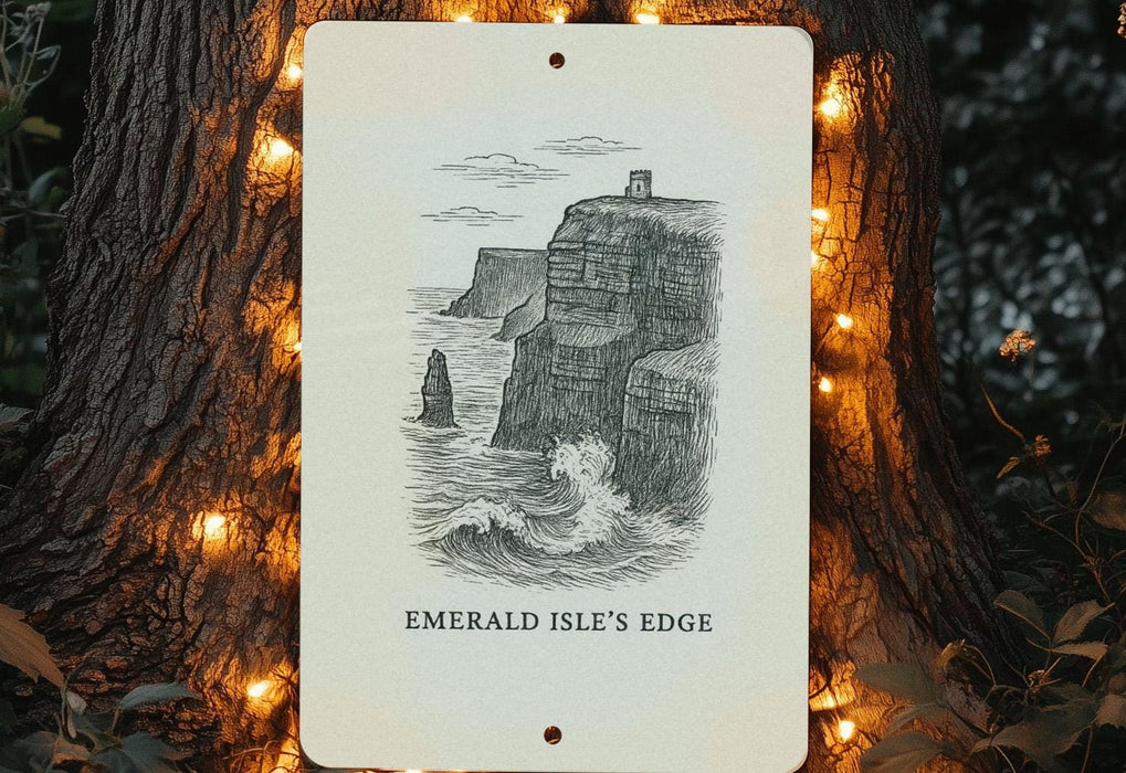 a sign with a picture of a lighthouse on it