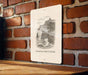 a picture of a brick wall with a picture of a lighthouse on it