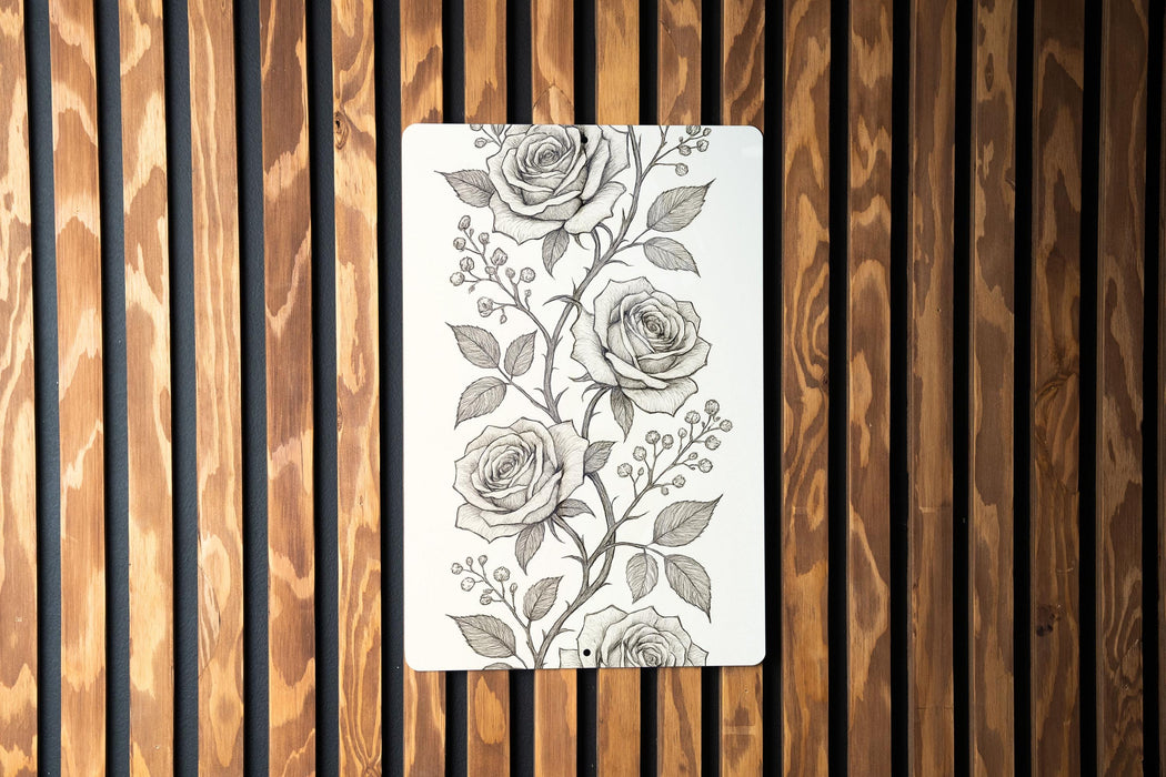 a piece of paper with a drawing of flowers on it