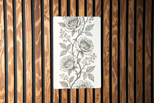 a piece of paper with a drawing of flowers on it