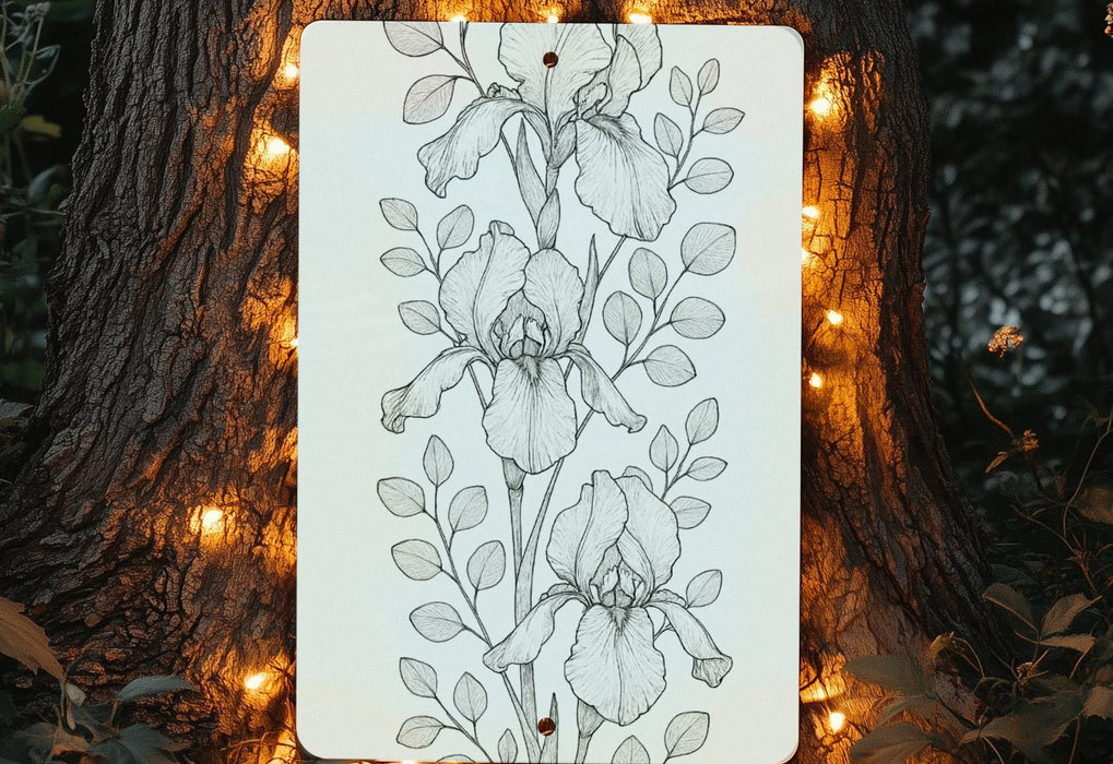 a drawing of a flower on a piece of paper