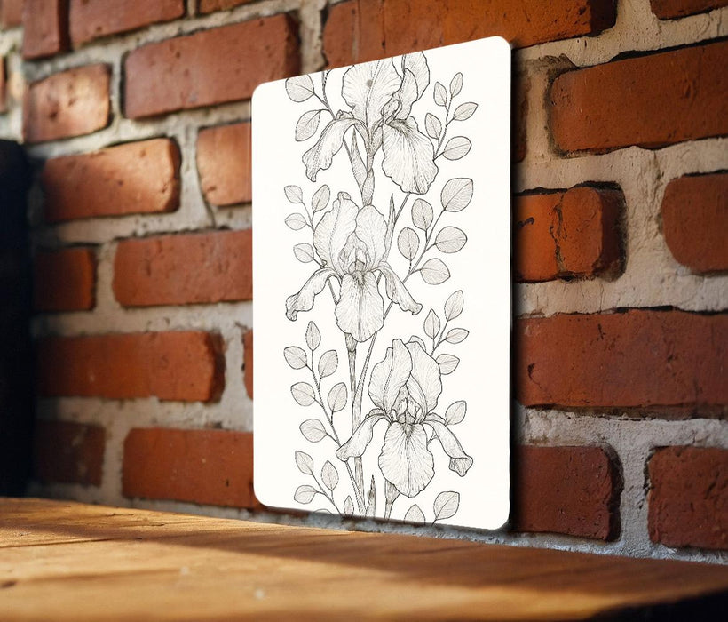 a drawing of a flower on a white board