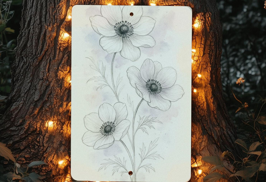 a picture of some flowers on a piece of paper
