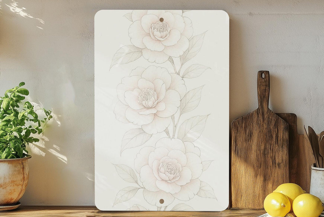a picture of some flowers on a wall