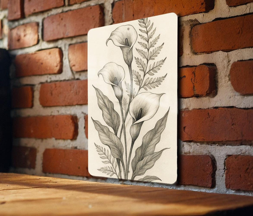 a picture of a flower on a brick wall