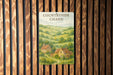a picture of a country side charm on a wooden wall