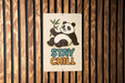 a sign that says stay chill on a wooden wall