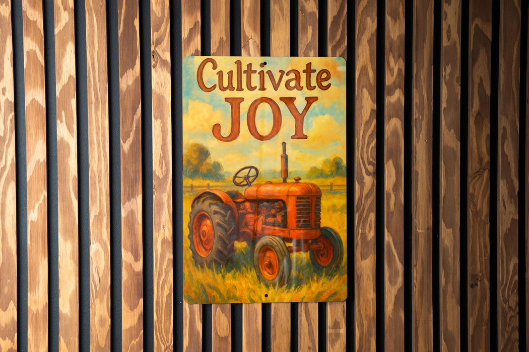a sign on a wooden fence that says cultivitate joy