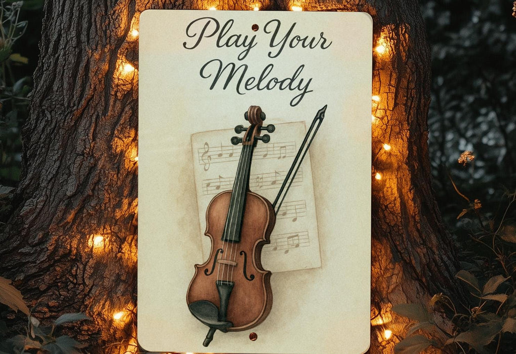 a picture of a violin on a sheet of paper