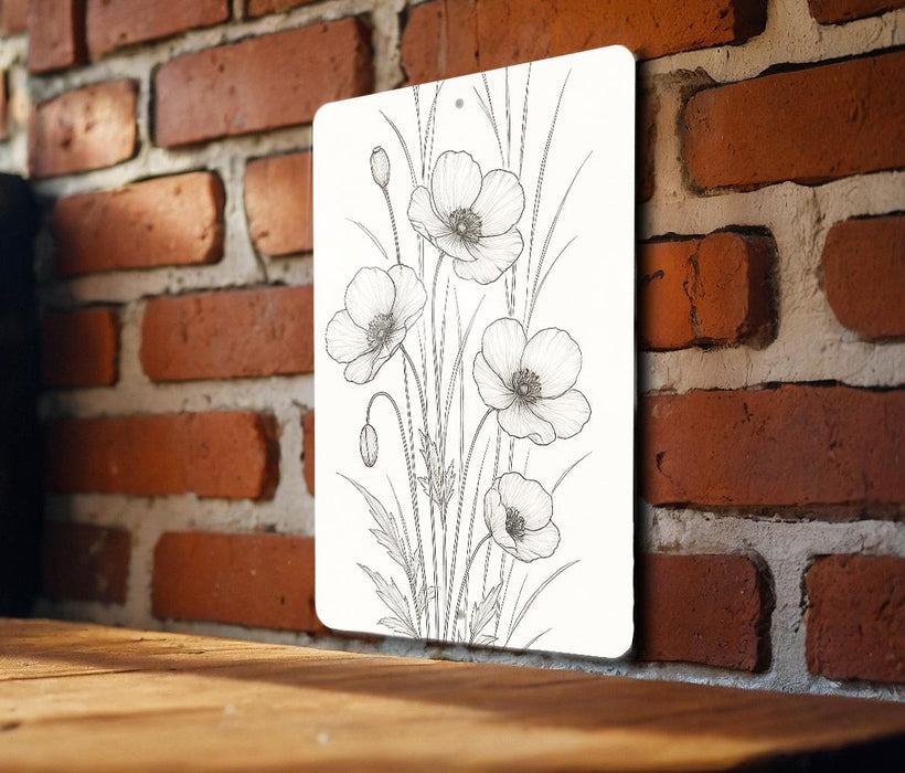a picture of some flowers on a brick wall